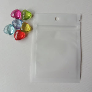 1000pcs 8x13cm Translucent Zip Lock Jewelry Bags