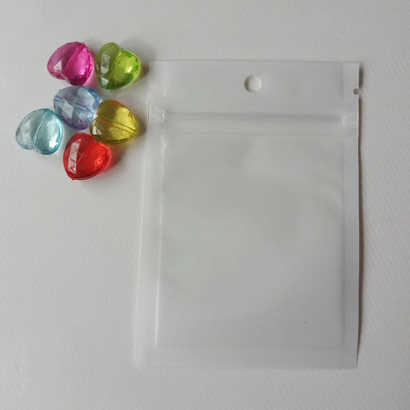1000pcs 8x13cm Translucent Zip Lock Jewelry Bags