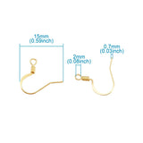 1000pcs Brass Earring Hooks Ear Wire DIY Jewelry Making Accessories