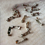 DIY Stainless Steel Safety Pins Brooch Base with Safety Pin