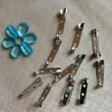 DIY Stainless Steel Safety Pins Brooch Base with Safety Pin