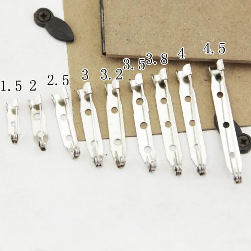 DIY Stainless Steel Safety Pins Brooch Base with Safety Pin