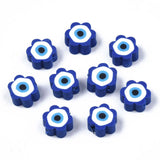 1000pcs Flower Polymer Clay Beads with Evil Eye Spacer Beads