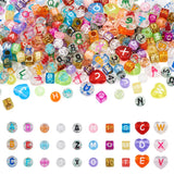 1000pcs Heart Cube Letter Acrylic Spacer Beads DIY Jewelry Making