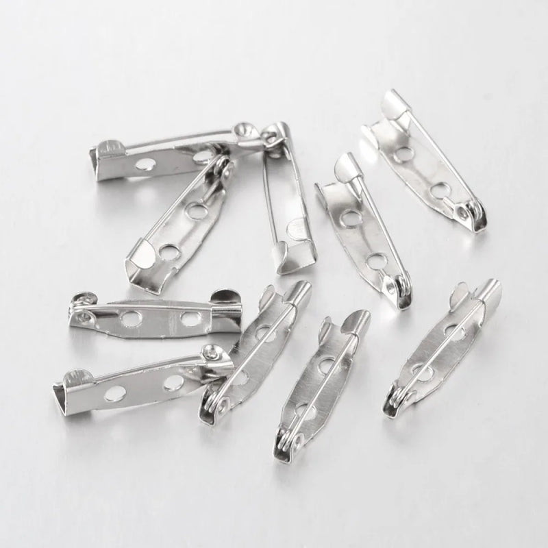 1000pcs Bar Pins Iron Brooch Findings for Jewelry Making 20x5mm