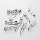 1000pcs Iron Brooch Findings Back Bar Pins 20mm for Jewelry Making DIY