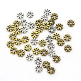 1000pcs Antique Bronze Flower Charm Spacer Beads