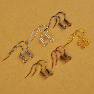 1000 Mixed Colors French Earring Hooks Findings For Jewelry Making