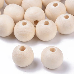 1000pcs 12mm Unfinished Round Wooden Beads DIY Necklace