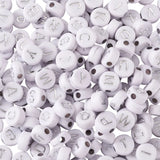 1000pcs Metal Enlaced Acrylic Beads with Golden Alphabet Letter Beads