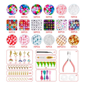 1000pcs Pony Beads Letter Beads Hair Beads Kandi Beads