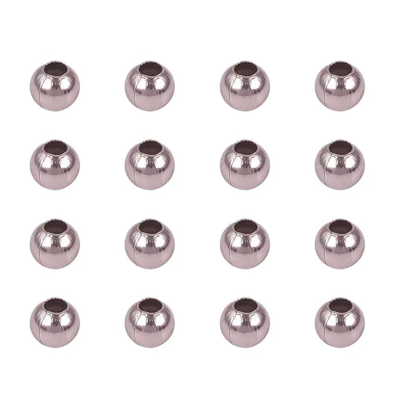 1000pcs 316 Stainless Steel Spacer Beads 3mm 4mm 6mm 8mm