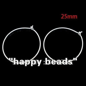 1000pcs Silver Earring Hoops Charm Rings 25mm DIY