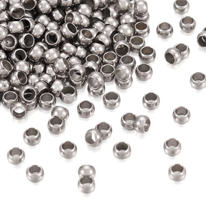 1000pcs Stainless Steel Charm Beads Rondelle Spacer Beads