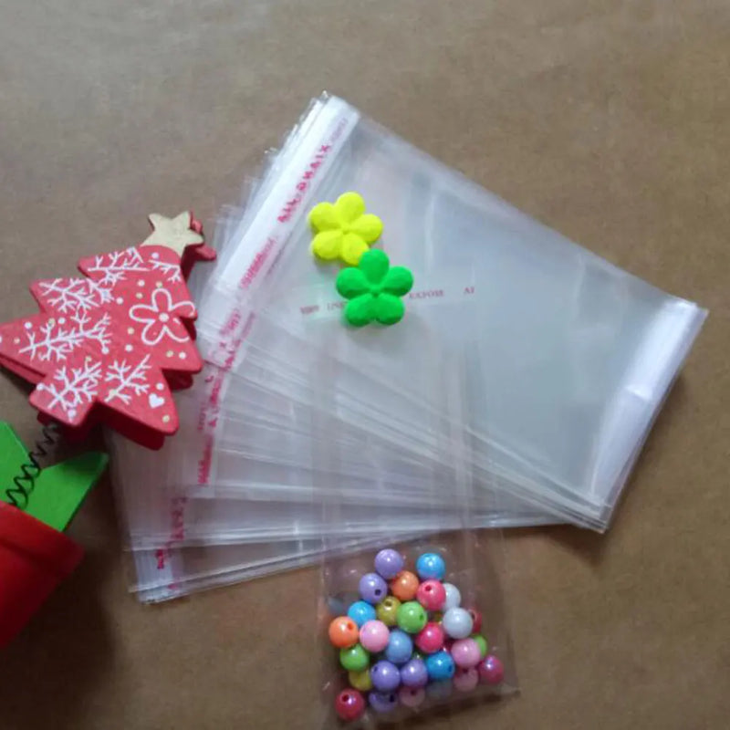 1000pcs Transparent Self Adhesive Seal Plastic Bags OPP Poly Self Sealing