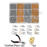 1000pcs Metal Jump Rings Split Ring Lobster Clasps Pliers for DIY Jewelry Making