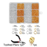 1000pcs Metal Jump Rings Split Ring Lobster Clasps Pliers for DIY Jewelry Making