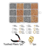 1000pcs Metal Jump Rings Split Ring Lobster Clasps Pliers for DIY Jewelry Making