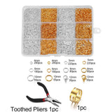 1000pcs Metal Jump Rings Split Ring Lobster Clasps Pliers for DIY Jewelry Making