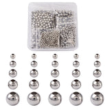 304 Stainless Steel Round Beads for DIY Bracelets - 1000pcs/box