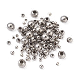 304 Stainless Steel Round Beads for DIY Bracelets - 1000pcs/box