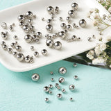 304 Stainless Steel Round Beads for DIY Bracelets - 1000pcs/box