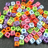 1000pcs Spacer Beads Mixed Alphabet Letter Acrylic Beads For Necklace Making