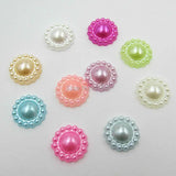 1000pcs 10mm Mix Sunflower Half Round Pearl Flatback Beads DIY Decoration