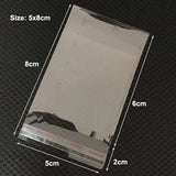 1000pcs Clear Self Adhesive OPP Bags Jewelry Pouches Party Packaging 5x8-7x10cm
