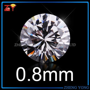 1000pcs AAAAA 0.8-3.0mm CZ Stone Round Brilliant Cut Loose Synthetic Gems