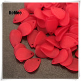 1000pcs Acrylic Lily Frosted Flower Beads 12x17mm DIY Accessories