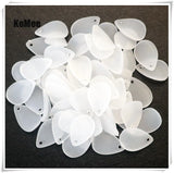 1000pcs Acrylic Lily Frosted Flower Beads 12x17mm DIY Accessories