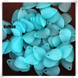 1000pcs Acrylic Lily Frosted Flower Beads 12x17mm DIY Accessories