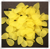 1000pcs Acrylic Lily Frosted Flower Beads 12x17mm DIY Accessories