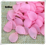 1000pcs Acrylic Lily Frosted Flower Beads 12x17mm DIY Accessories