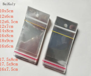 1000pcs Clear Self Adhesive Seal Plastic Bags Resealable Cellophane Poly