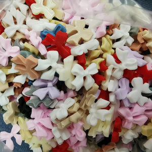 1000pcs 10mm DIY Candy Bowknot Paster Beads Sticker Jewelry Making