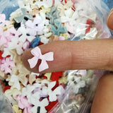 1000pcs 10mm DIY Candy Bowknot Paster Beads Sticker Jewelry Making