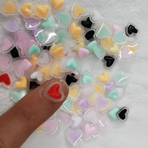 1000pcs 10mm Candy Heart Sticker Beads for DIY Scrapbook Jewelry
