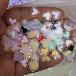 1000pcs 10mm Candy Heart Sticker Beads for DIY Scrapbook Jewelry