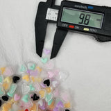1000pcs 10mm Candy Heart Sticker Beads for DIY Scrapbook Jewelry