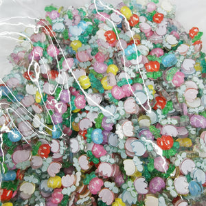 1000pcs 14mm Candy Mini Flower Beads Sticker Nail Jewelry Making Accessory