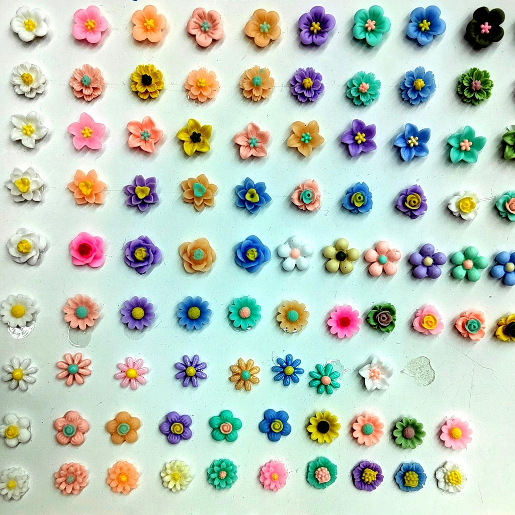 1000pcs Multicolored Flower Sticker DIY Scrapbook Jewelry Accessories