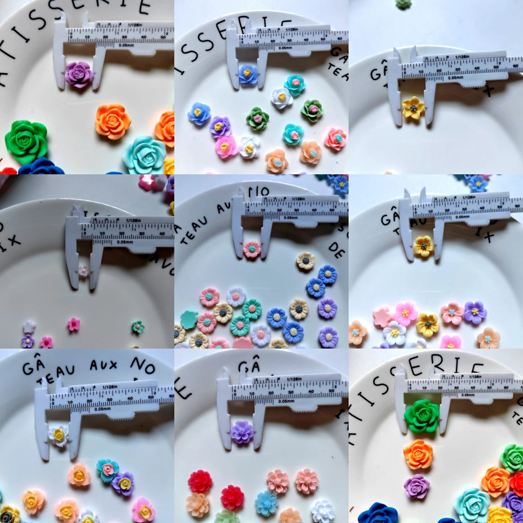 1000pcs Multicolored Flower Sticker DIY Scrapbook Jewelry Accessories