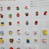 1000pcs DIY Resin Cartoon Christmas Tree Deer Santa Sticker