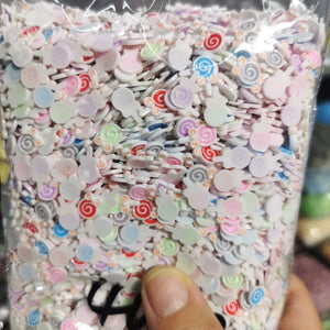 1000pcs DIY Resin Cartoon Lollipop Sticker Flat Finger Scrapbook Nail Jewelry