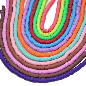 1000pc 6mm Polymer Clay Spacer Beads Jewelry Making