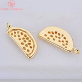 6PCS 15x6MM 24K Brass Watermelon Pendants Charms DIY Jewelry Findings