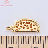 6PCS 15x6MM 24K Brass Watermelon Pendants Charms for Diy Jewelry