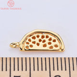 6PCS 15x6MM 24K Brass Watermelon Pendants Charms DIY Jewelry Findings